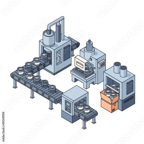 Industrial Manufacturing Equipment and Machinery Assembly.