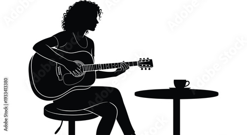 rock musician with guitar