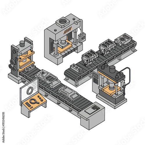 Industrial Manufacturing Machines and Equipment Assembly Line.