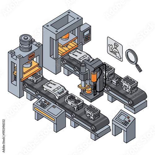 Industrial Manufacturing Assembly Line Machinery Equipment.