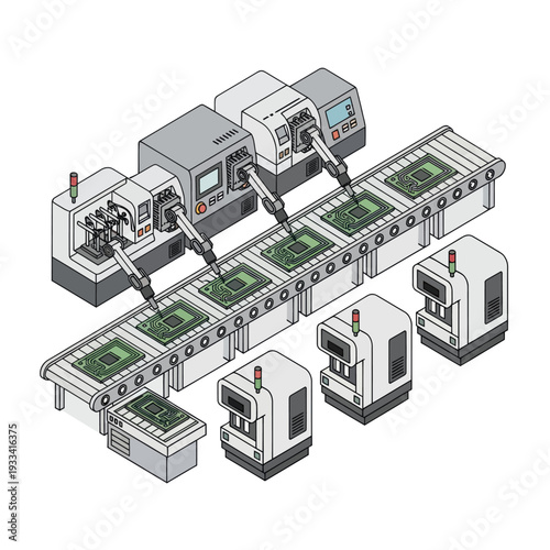 Manufacturing Assembly Line Production Machines.