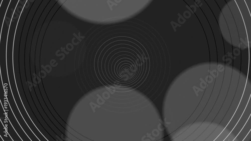 Wallpaper Mural Abstract Black and White Circular Motion Graphics. Torontodigital.ca