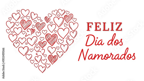 Happy Valentine's Day in Portuguese A Celebration of Love with a Heartful Design