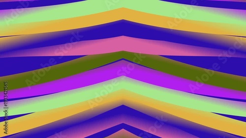 Vibrant multicolored chevron pattern with neon hues and gradient effects.