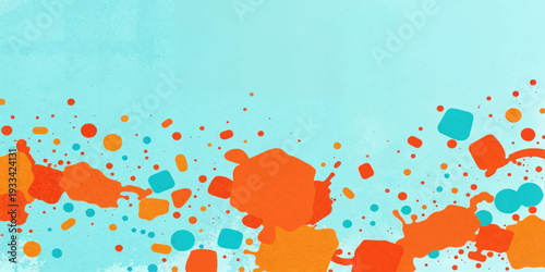 Abstract colorful watercolor splash background with blot patterns