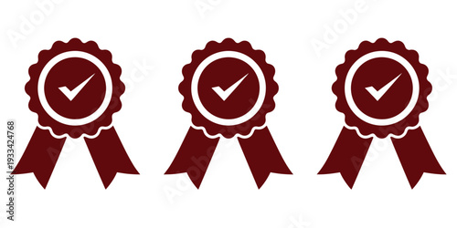 Verified, badge icon set featuring tick and check mark symbols, approved verification icons, profile verified badge, guaranteed signs, green certificate badge, quality certify symbol, modern flat