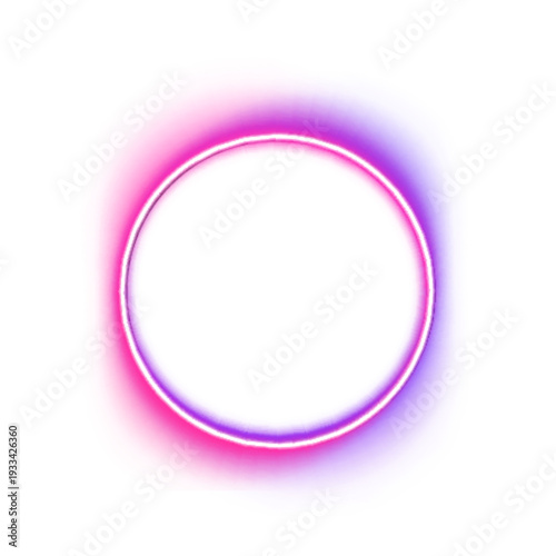 PNG glowing circle with vibrant gradient edges. Soft luminous highlights enhance dynamic abstract aesthetic. Perfect for banners and flyers.