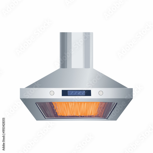 modern kitchen range hood with exhaust