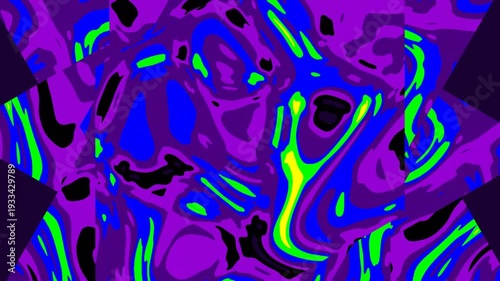 Vibrant Abstract Swirling Patterns in Neon Colors.