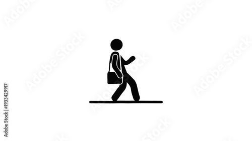 Man Wearing Sling Bag Icon