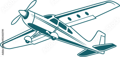 Cyan airplane single line single line transportation travel