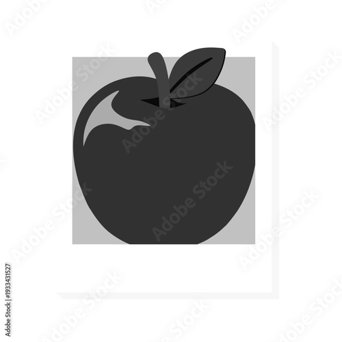 apple fruit monochrome photo frame