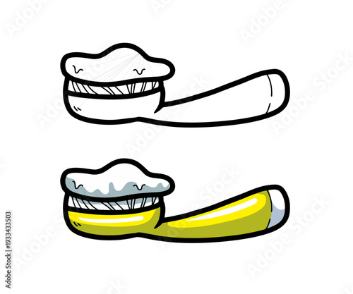 toothbrush icon vector