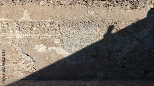 Wallpaper Mural Shadows on wall in Alcazar de Gibralfaro, Malaga Torontodigital.ca