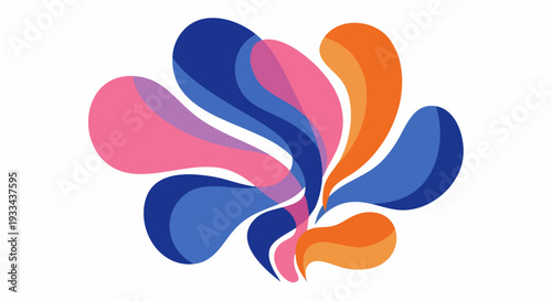 Abstract Colorful Organic Shapes Design.