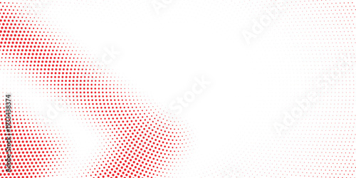 Red Halftone Dot Gradient Abstract Background on White, Perfect for Creative Advertising, Social Media Campaigns, Event Promotions and Corporate Marketing Designs