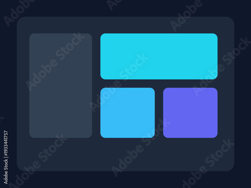 A digital svgviewer-output displays four colored rectangles on screen