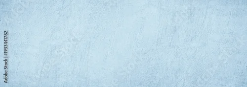 Panel kuchenny z motywem Light blue white concrete cement wall grungy surface texture background. Pale soft muted pastel shade. Painted plaster. Simple minimal. Blank empty template design. Christmas winter cold. Wide banner.
