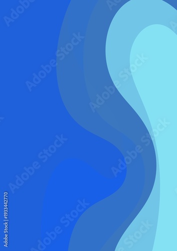 Blue Layered Gradient Wave Abstract Wallpaper