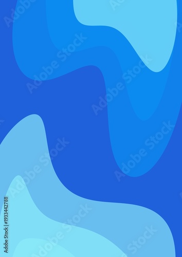 Blue Fluid Layers Abstract Artistic Background