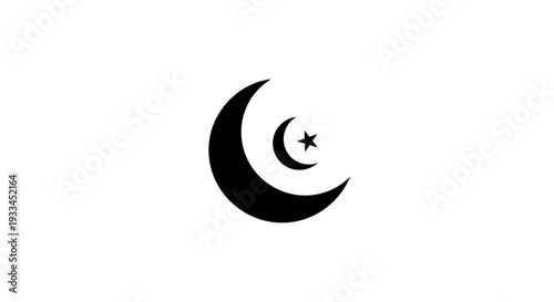 Crescent Moon with Star Symbol 11.
