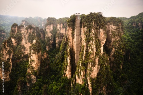the mountains are tall in Dayong, Hunan, China