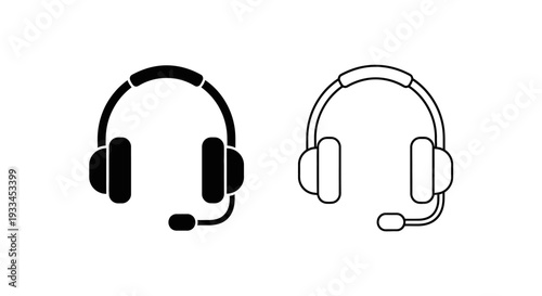 Headset design sketch Vector