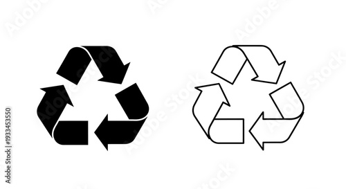 Recycle symbol design Vector