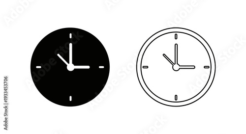Two clocks showing different Vector