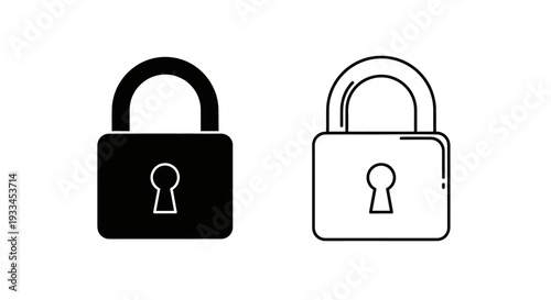 Secure padlock icons Vector