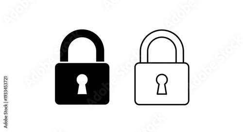 Black and white padlocks Vector