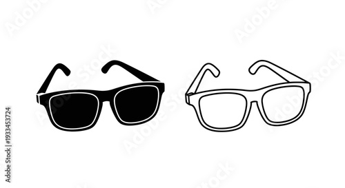 Sunglasses and eyeglasses Vector