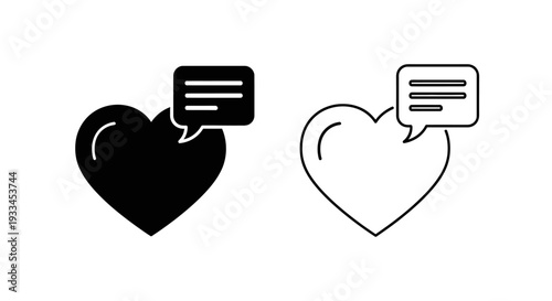 Heart chat bubble Vector