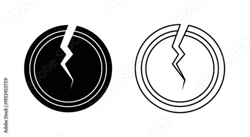 Broken circle design Vector
