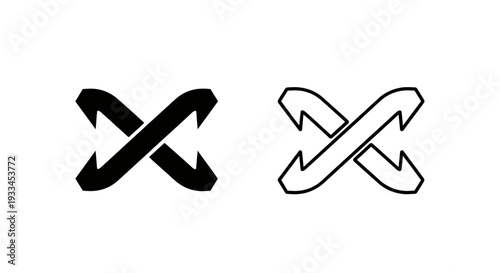 Modern double x logo design Vector
