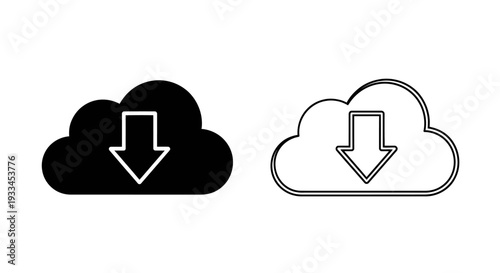 Black and white cloud Vector