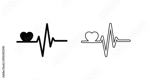 Heartbeat love design Vector