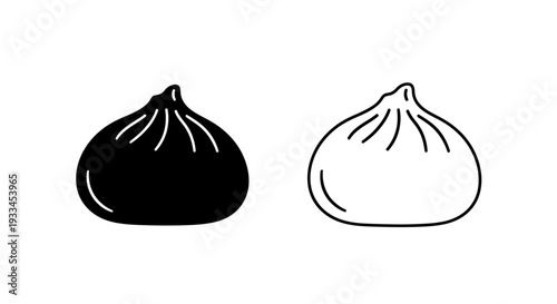 Two dumplings illustration Vector