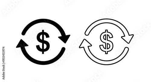 Money exchange symbol Vector