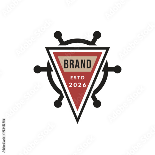 Vintage badges with steering wheel designs. Vintage signs, retro premium badges, and vector emblem logo frames.