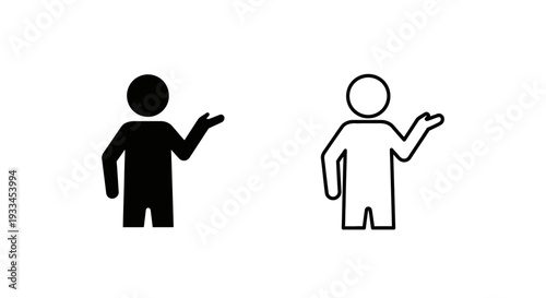 Two people gesturing Vector