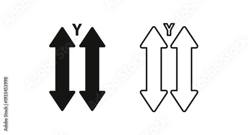 Double arrow design concept Vector