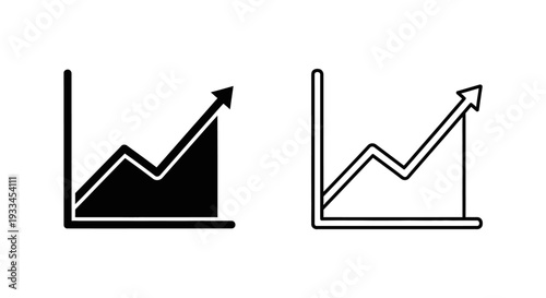 Business growth chart Vector