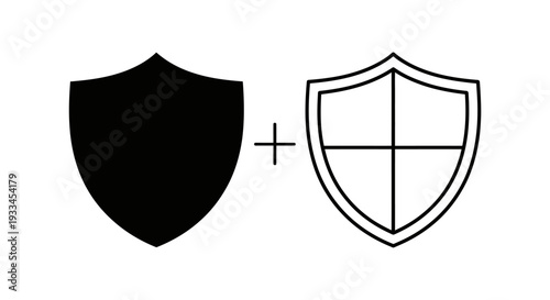 Shield combination design Vector