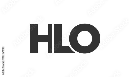 HLO logo design template with strong and modern bold text. Initial based vector logotype featuring simple and minimal typography. Trendy company identity.