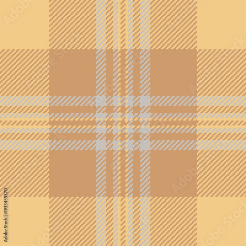 Christmas textile tartan seamless, copy space vector plaid check. 60s fabric background texture pattern in orange and amber colors.