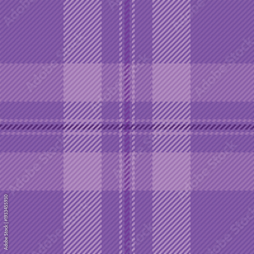 Suite check tartan seamless, antique vector pattern background. Simple texture textile fabric plaid in violet color.