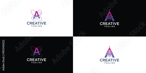 smart and creative letter A template