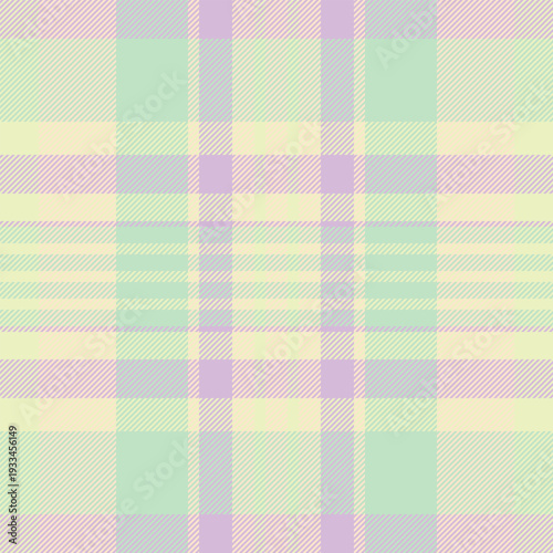 Frame fabric tartan textile, faded pattern check vector. 40s plaid texture seamless background in light and blanched almond colors.