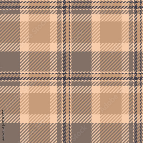 Periodic pattern plaid texture, repetitive fabric textile seamless. Paint tartan check vector background in orange and pastel colors.